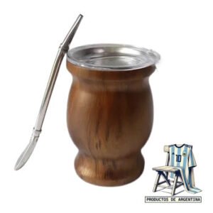 Mate marrón inoxidable que puedes encontrar en Productos de Argentina