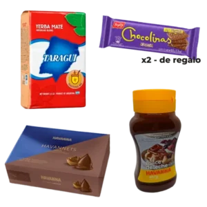 Promoción 4, Targuí roja 1 kg, Havannets x12 negros, Salsa de dulce de leche havanna, 2 paquetes de chocolinas gratis. En Productos de Argentina
